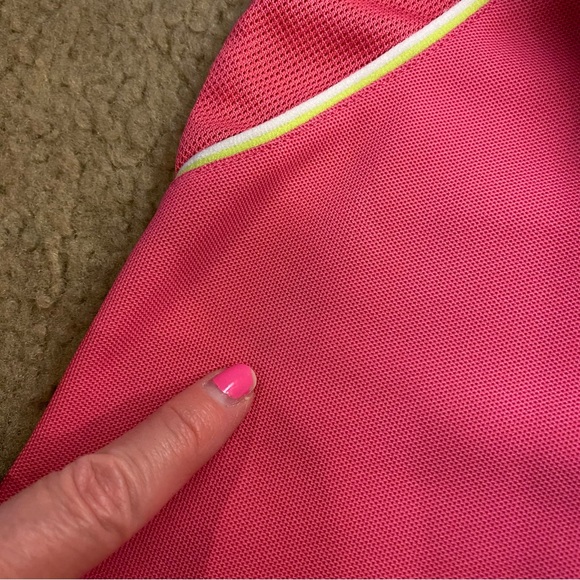 EP Pro Tech Half Zip Golf Tank pink with white/green trim size Large - Picture 15 of 16